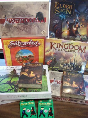 Pamplona, Kingdom Builder, Safranito, Elder Sign, Dutch Blitz