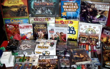 Wits & Wagers, Hive, Dungeon Command, Catan, Ascension
