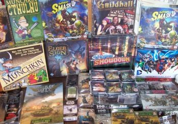 Smash Up, DC Deck Building Game, Munchkin Deluxe, Flames of War Tour of Duty
