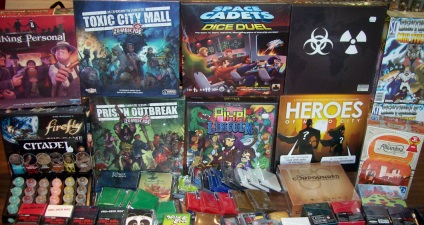 Compounded, Rise!, new Zombicides, Tomorrow, Ghost Pirates, Space Cadets Dice Duels